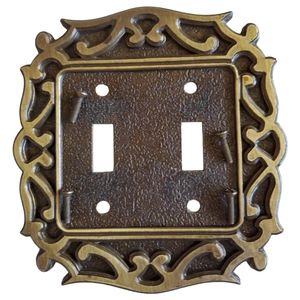 Vintage Style Double Light Switch Plate Cover